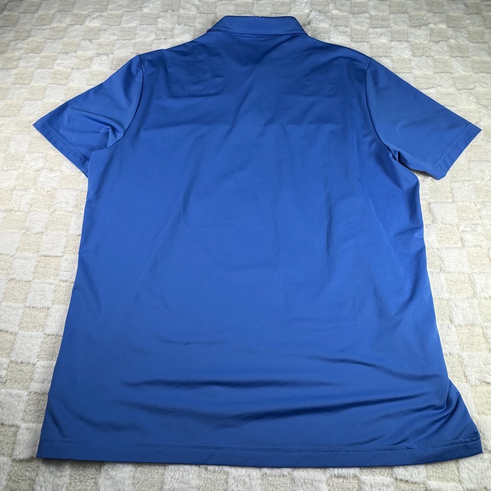 Adidas Golf Polo Shirt Mens XL Blue Primegreen ClimaLite Athletic Top - Picture 10 of 10